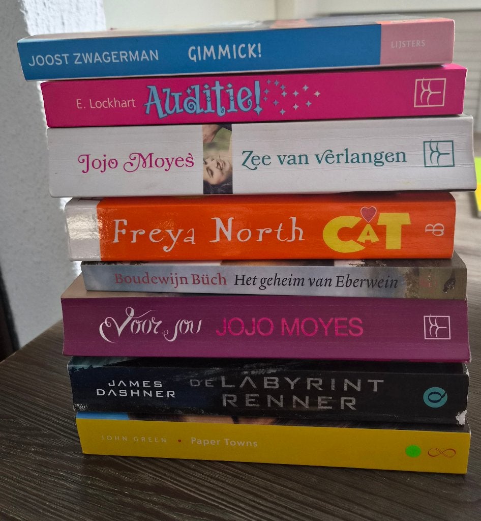 8 boeken o.a. Joost Zwagerman, Jojo Moyes, Boudewijn Buch, Ophalen, Gelezen, Diverse auteurs