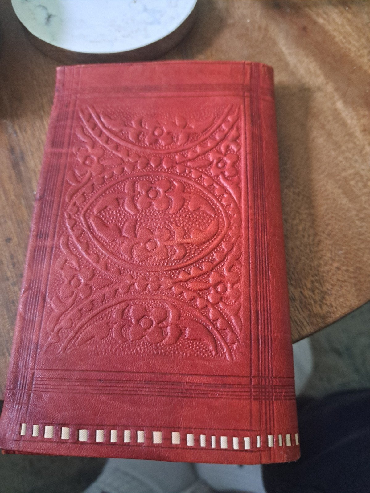 Vintage Marokkaanse leren portemonnee, Sieraden, Tassen en Uiterlijk, Ophalen of Verzenden, Leer
