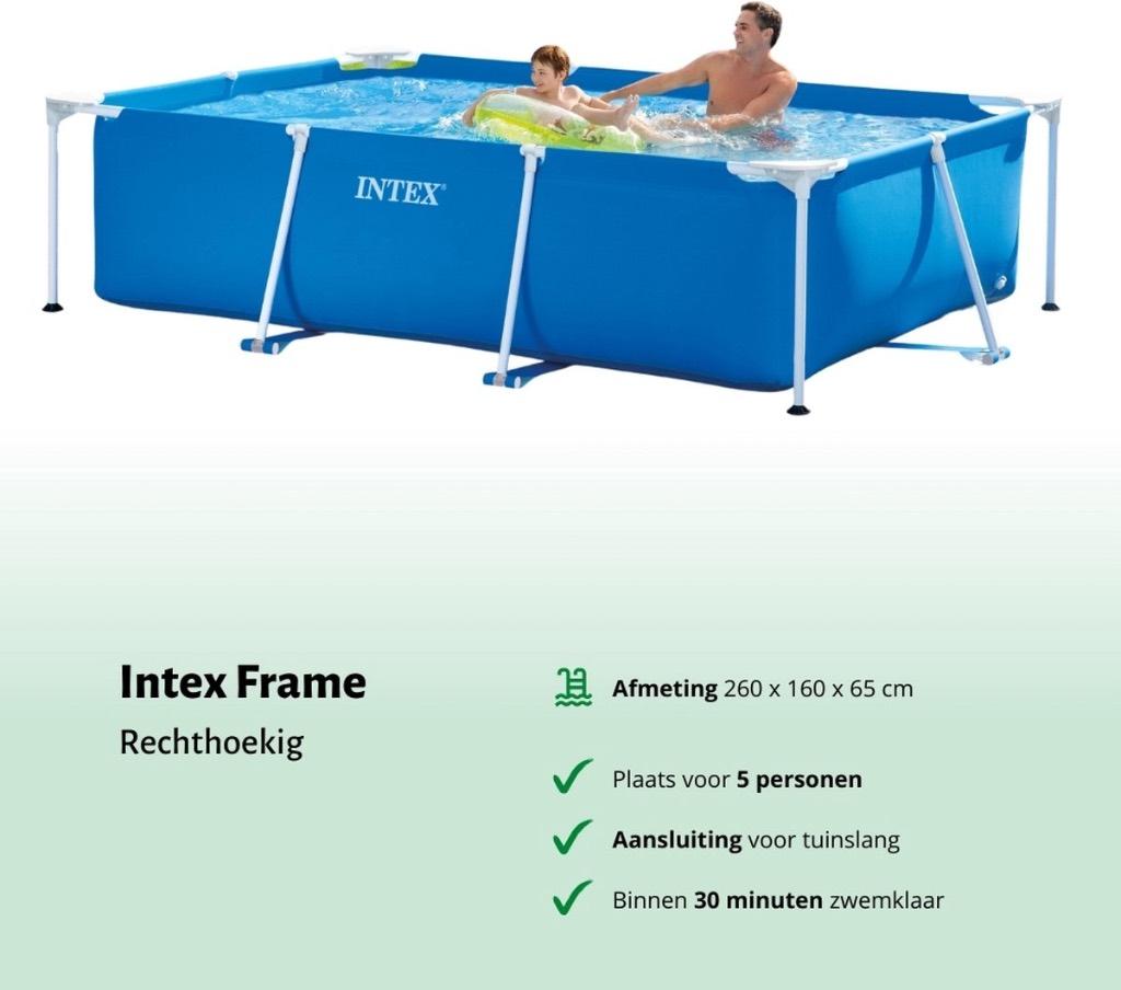 Intex zwembad 260x160x65 cm incl pomp, Ophalen, Gebruikt, Minder dan 80 cm, Minder dan 200 cm