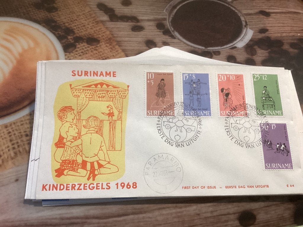 No4851 Suriname E64 Heb ook Nederland jaargangen fdc 1963, Postzegels en Munten, Ophalen, Onbeschreven, Rest van de wereld