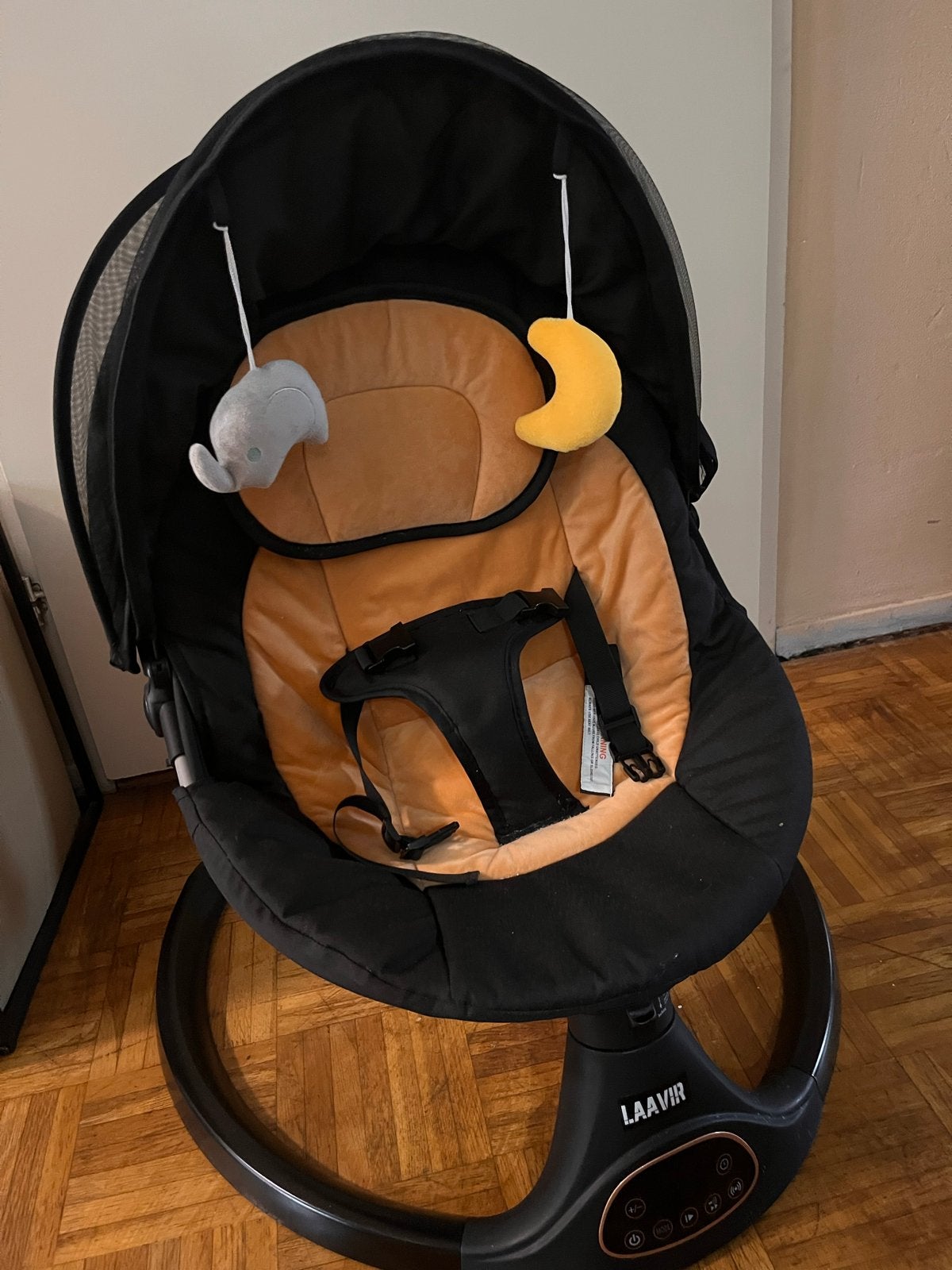 Laavir Elektrische Babyschommel met Bluetooth en Afstandsbed, Ophalen, Zo goed als nieuw