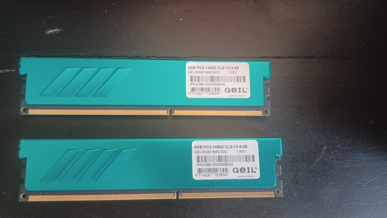 set van 2x DDR 3 4GB 1866 Mhz, Computers en Software, Gebruikt, DDR3, Ophalen of Verzenden, Desktop