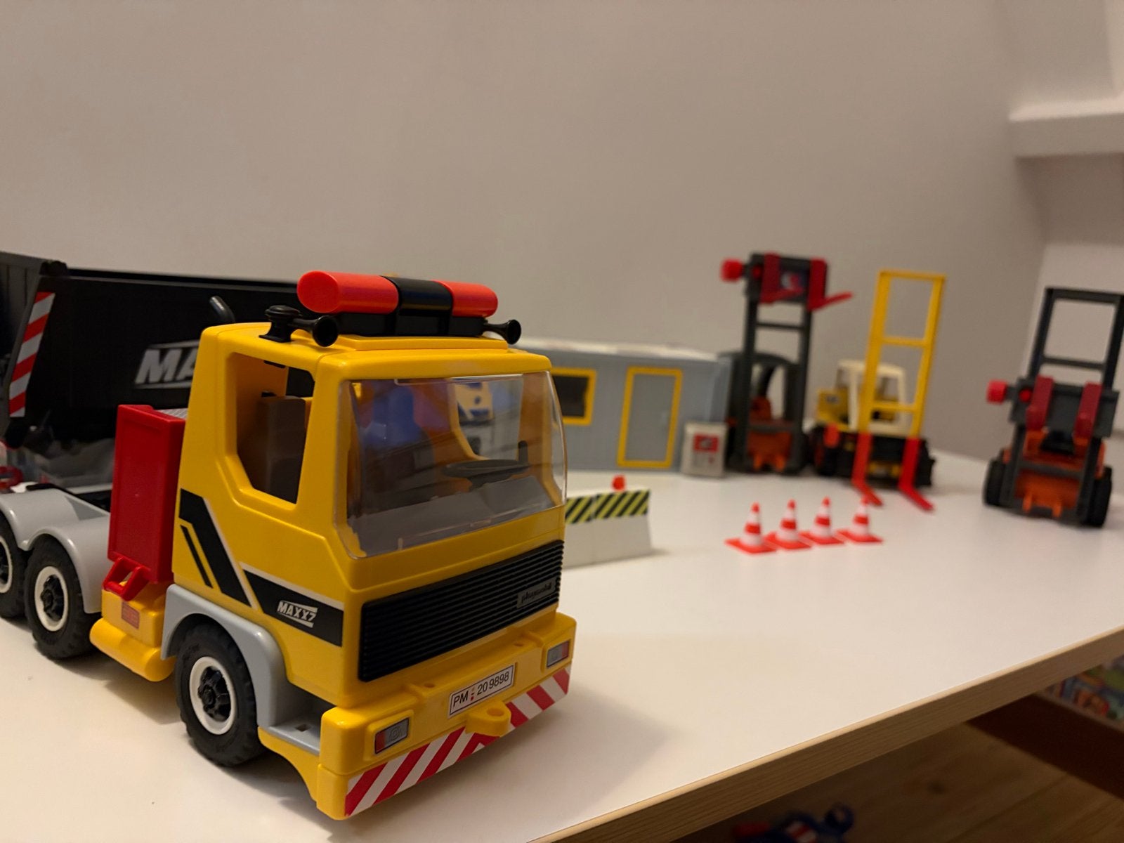 Playmobil Bouwplaats Set met Vrachtwagen en Heftrucks, Gebruikt, Complete set, Voertuig, Ophalen of Verzenden