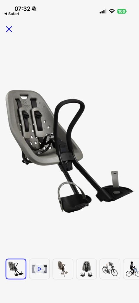 GMG Yepp Mini fietszitje voorop + accessoires, Fietsen en Brommers, Fietsaccessoires | Fietsstoeltjes, Ophalen, Zo goed als nieuw