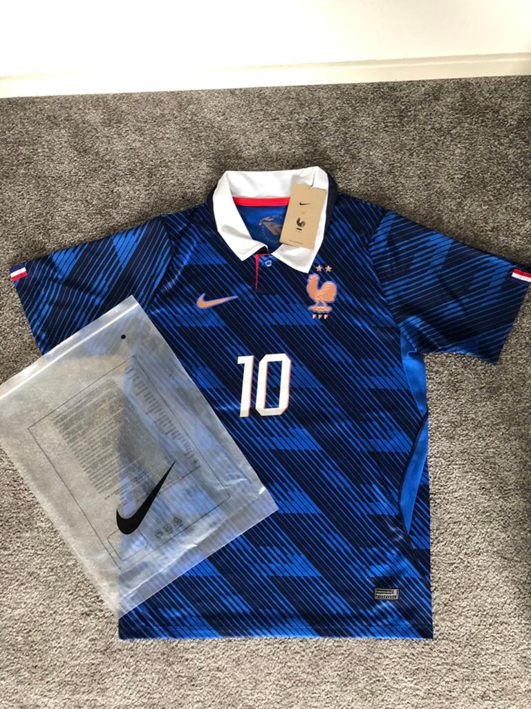 Frankrijk thuisshirt Mbappe #10 - Maat S, Blauw, Frankrijk, Nieuw, Ophalen of Verzenden
