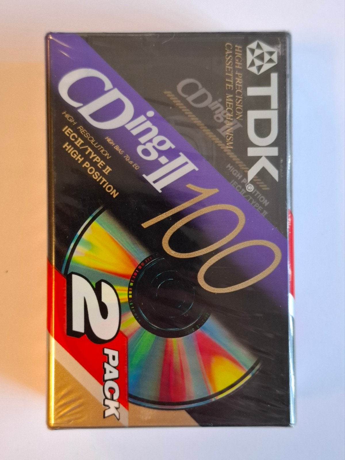 TDK CDing-II 100 Cassettebandjes - 2-pack, Nieuw, Cd's en Dvd's, Cassettebandjes, 2 t/m 25 bandjes, Overige genres, Ophalen of Verzenden