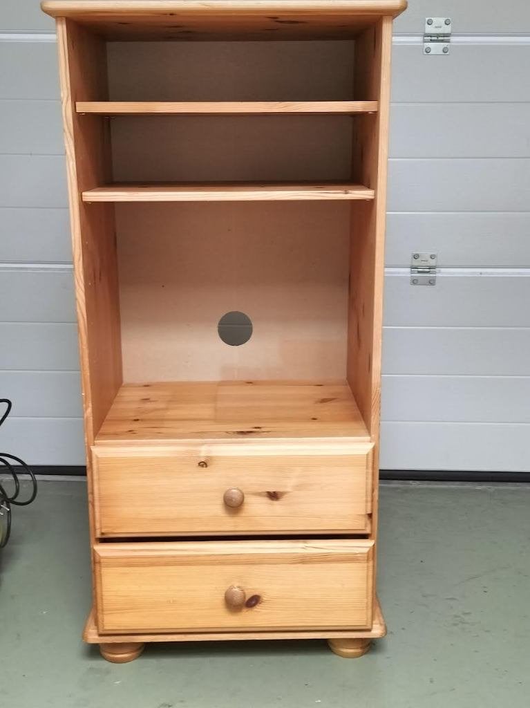 Opbergkast  51x37x105 3 planken 2 laden, Ophalen, Zo goed als nieuw