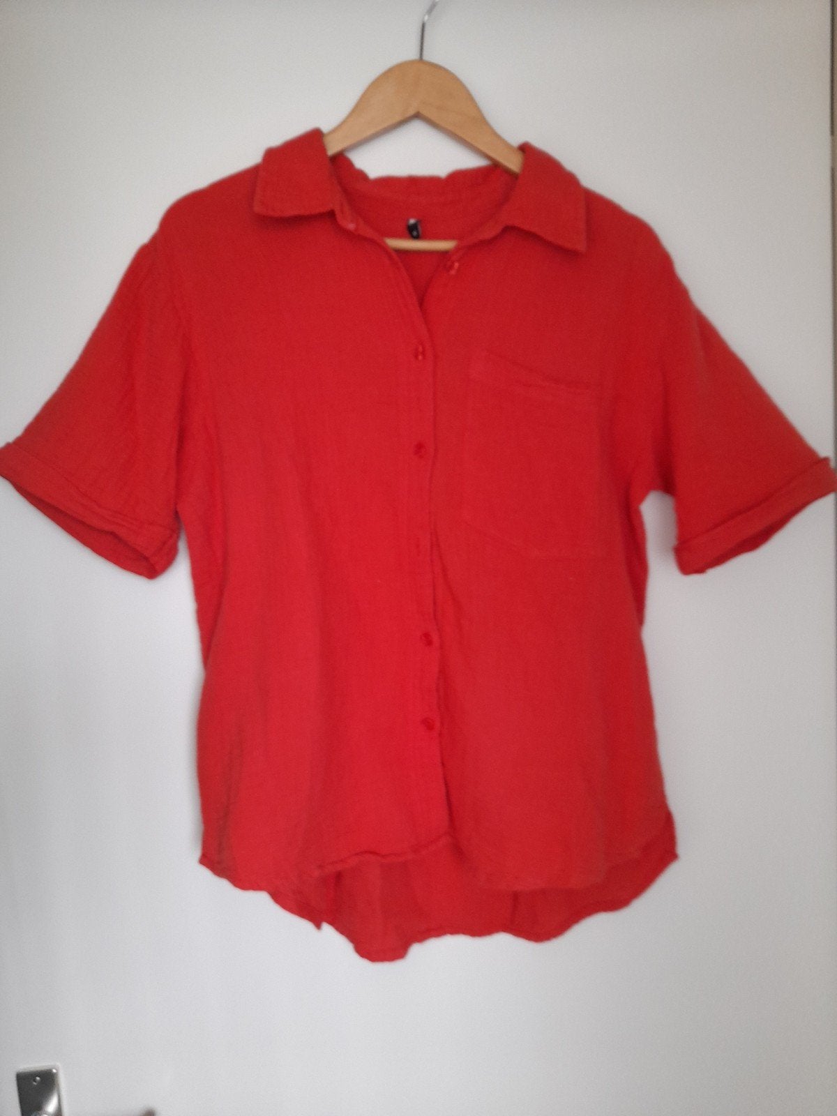 dames blouse mt m oranje, Maat 38/40 (M), Oranje, Ophalen of Verzenden, Zo goed als nieuw