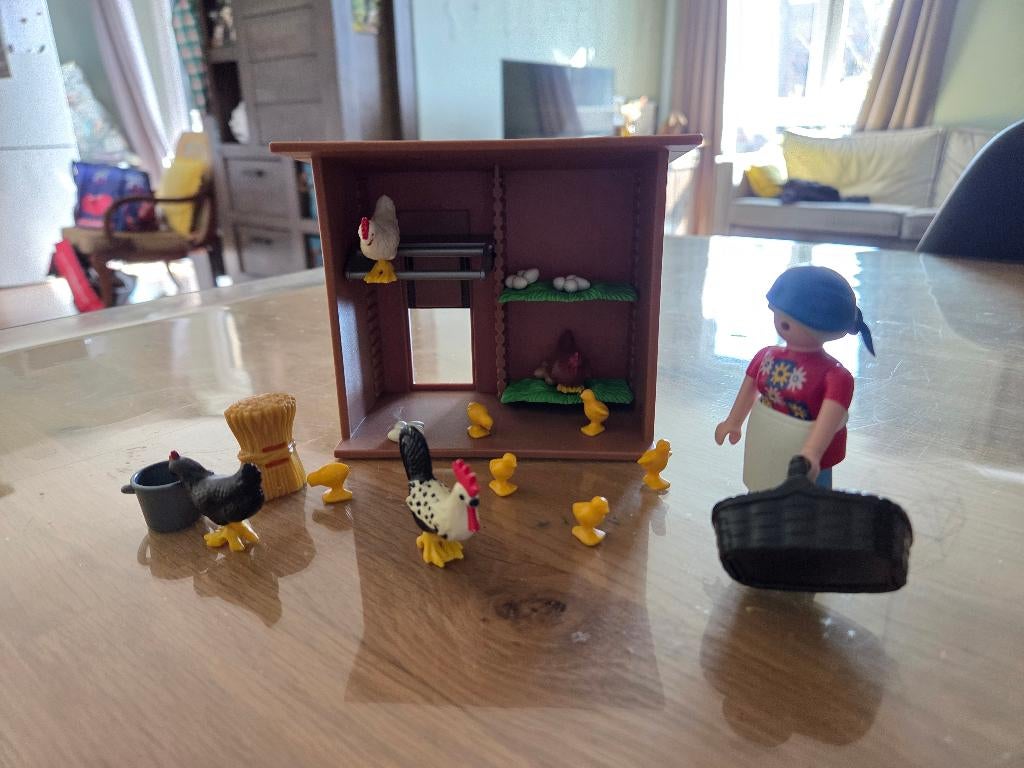 4492 playmobil kippenhok met boerin, Ophalen of Verzenden, Zo goed als nieuw