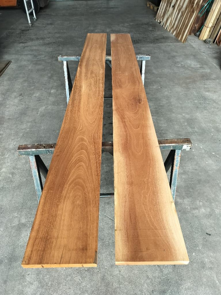 Mahonie houten planken, Doe-het-zelf en Verbouw, Hout en Planken, Ophalen, 25 tot 50 mm, Nieuw, 250 tot 300 cm