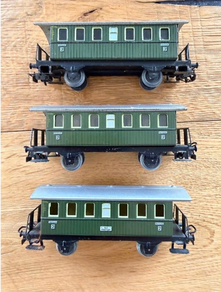 Marklin DB donderbussen 3 stuks 2e klasse., Ophalen, Wisselstroom, Wagon, Zo goed als nieuw