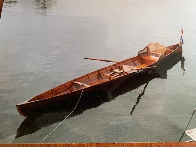 antieke zeilwherry, Watersport en Boten, Roeiboten, Ophalen, Wherry, Met roeispanen of peddels, 10 cm