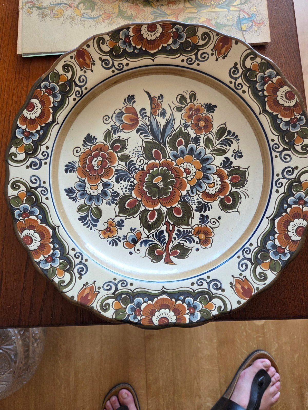 Delfts Polychroom Wandbord - Handwerk Holland, Antiek en Kunst, Ophalen