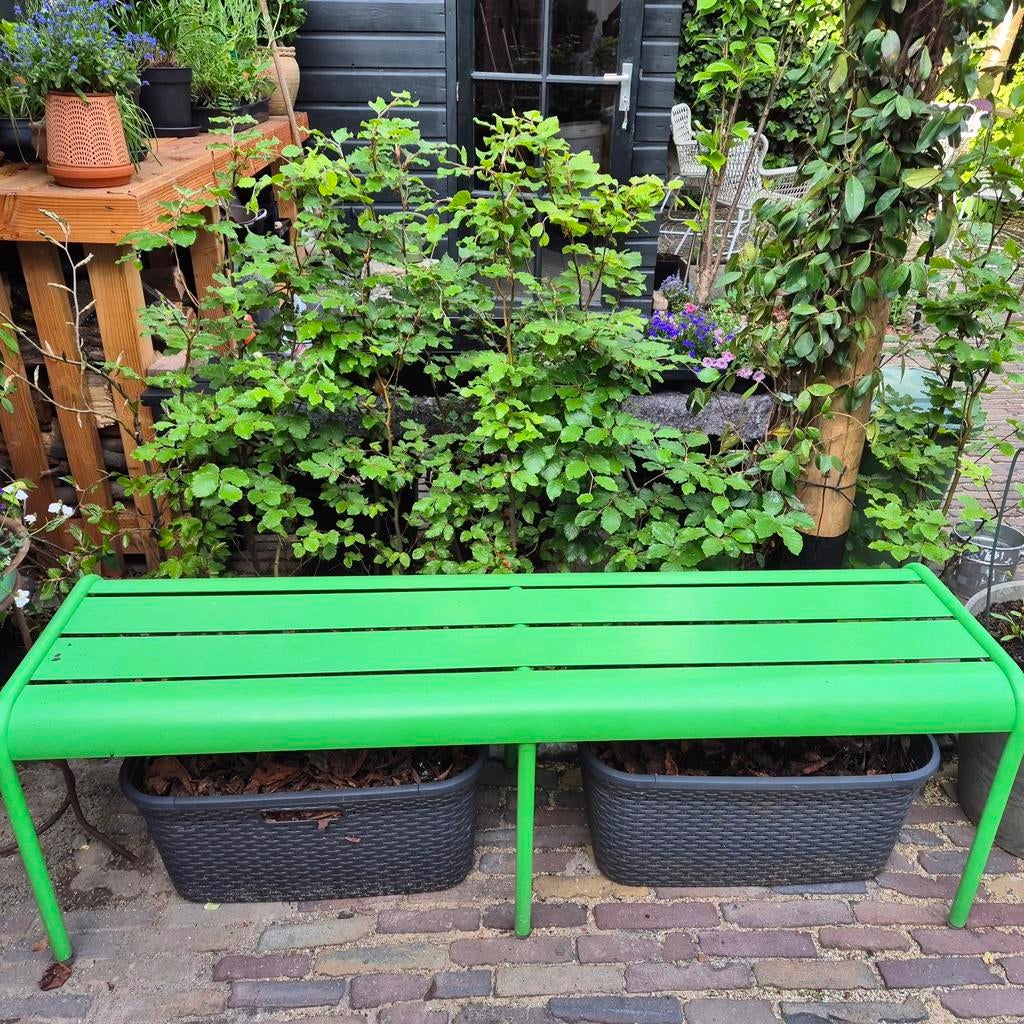 Fermob Luxembourg tuinbank appelgroen, Tuin en Terras, Ophalen, Aluminium
