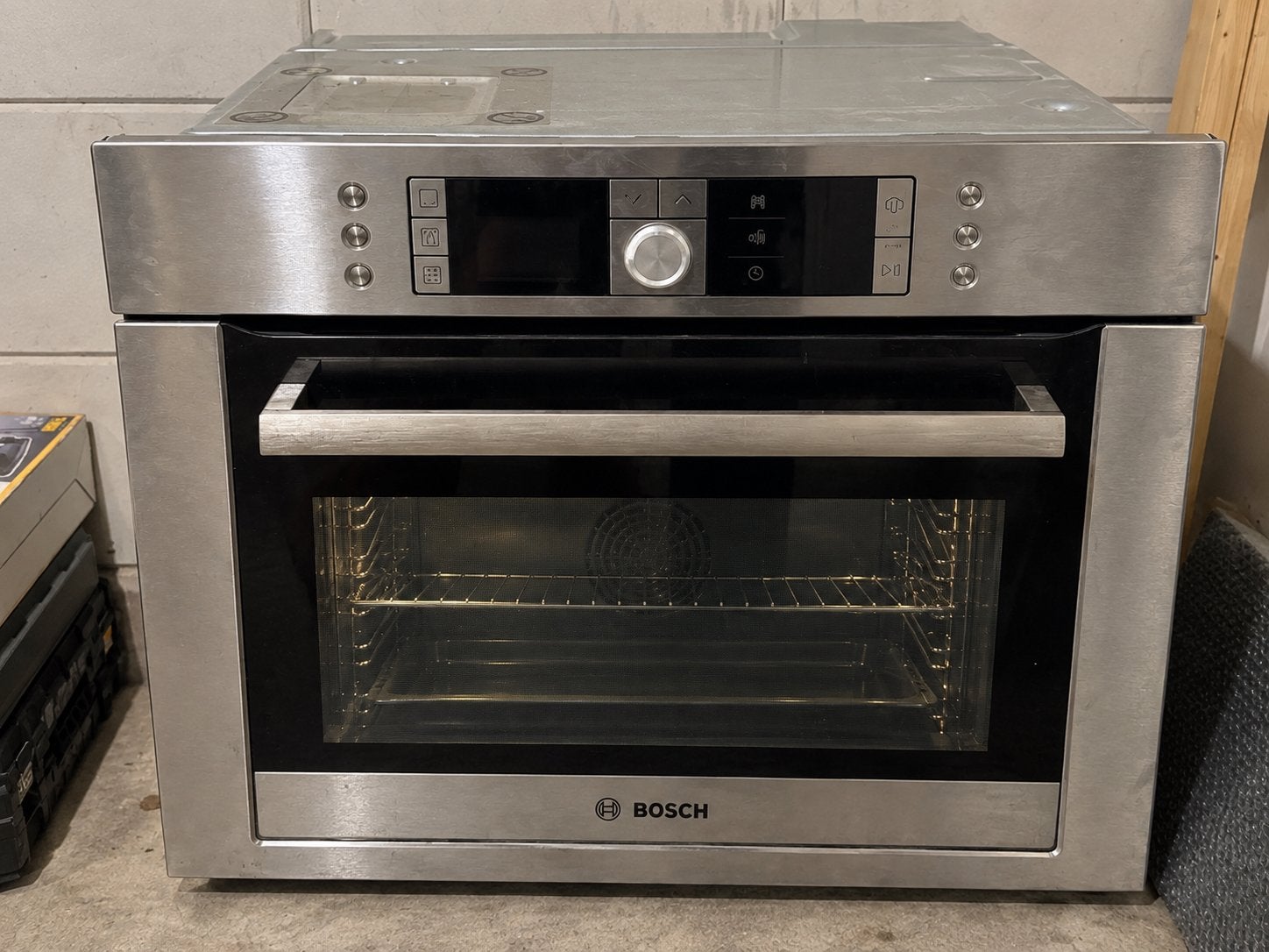 Bosch Serie 8 combi oven/magnetron – RVS, Witgoed en Apparatuur, Ophalen, Zo goed als nieuw, Magnetronfunctie, Oven met grill