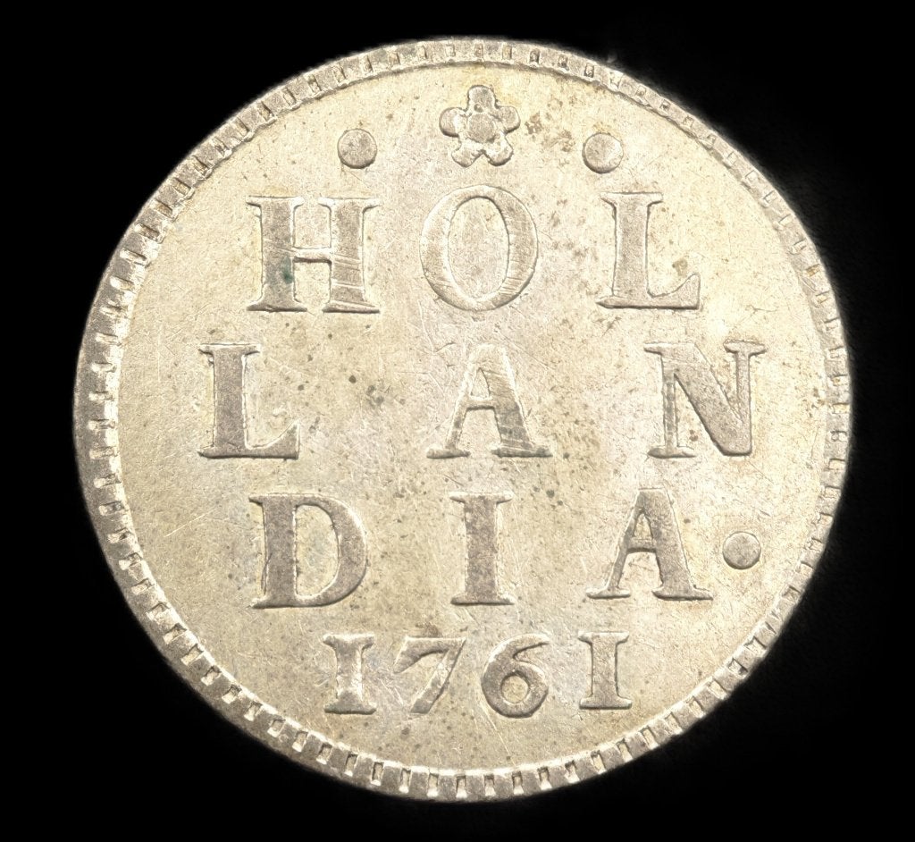 1761 Zilveren Duit Holland, Vóór koninkrijk, Zilver, Losse munt, Overige waardes