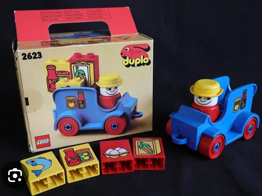 Lego Duplo 2623 vintage  bezorgwagen & goederen, Inclusief minifiguren, Gebruikt, Overige thema's, Ophalen of Verzenden