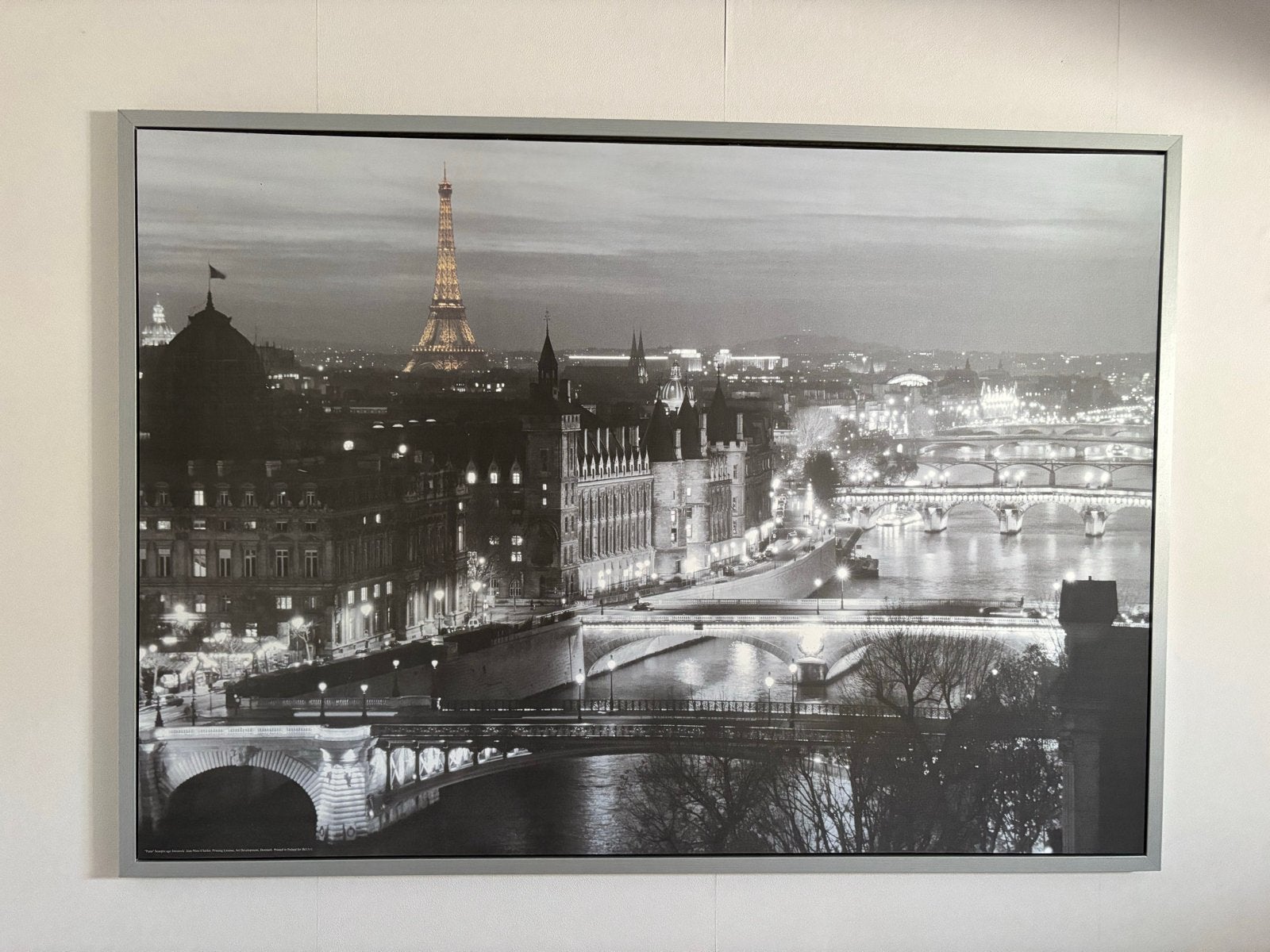 Zwart-wit foto Parijs met Eiffeltoren, Huis en Inrichting, Woonaccessoires | Schilderijen, Tekeningen en Foto's, Ophalen, Gebruikt
