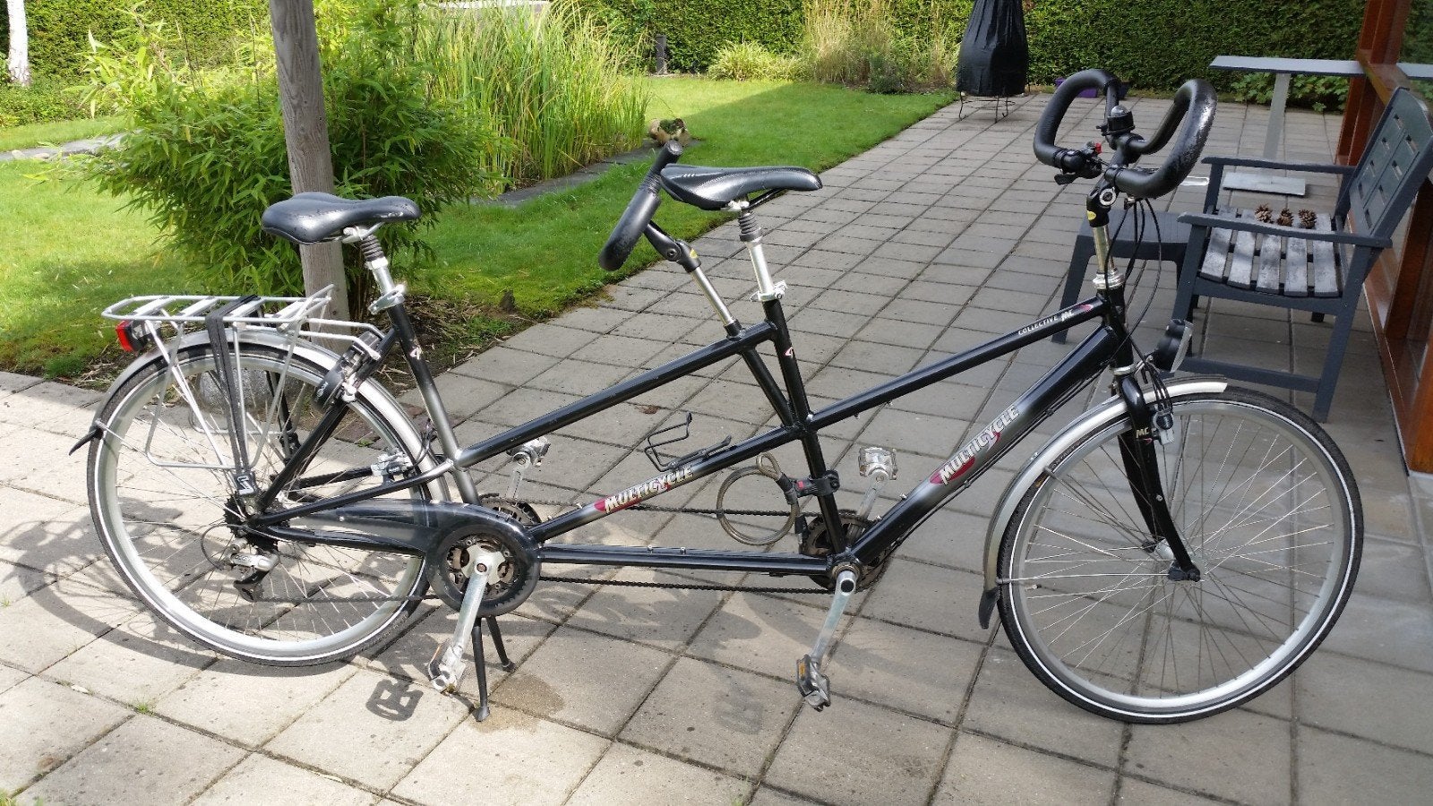 Multicycle tandem ketting, tandwielen, trappers vervangen, Gebruikt, Velgrem, 47 tot 51 cm, Multicycle