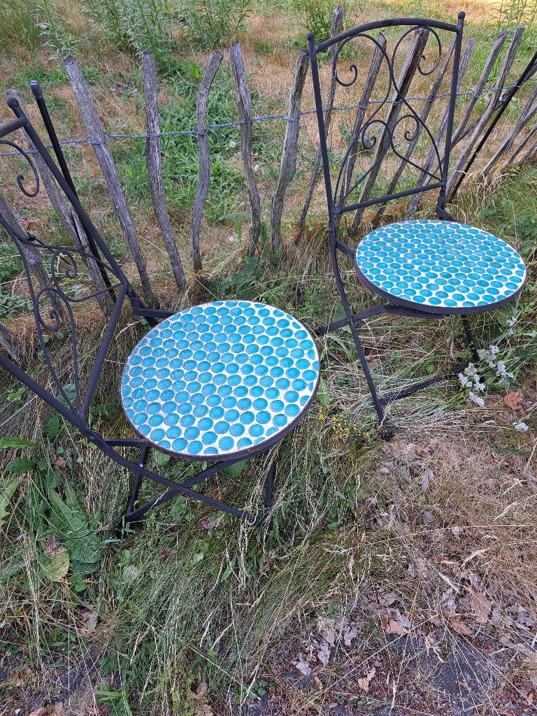 2 franse stoeltjes voor buiten, Antiek en Kunst, Curiosa en Brocante, Ophalen