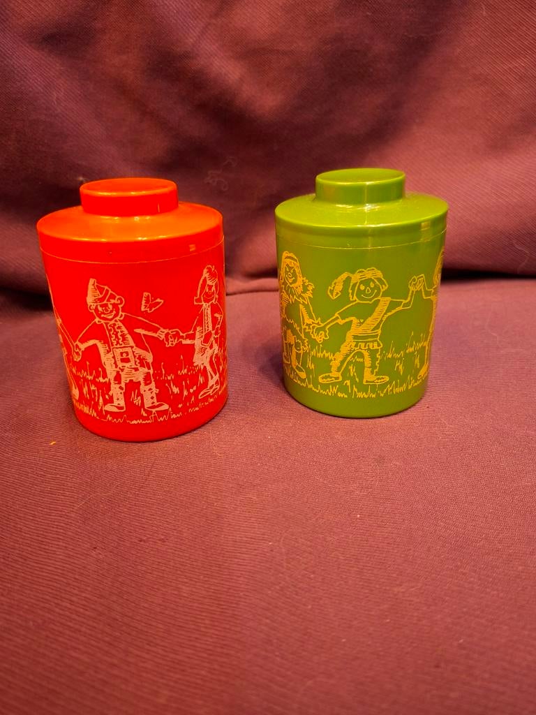 2 Vintage Retro Jaren '70 Omo Wasmiddel Potjes, Ophalen of Verzenden