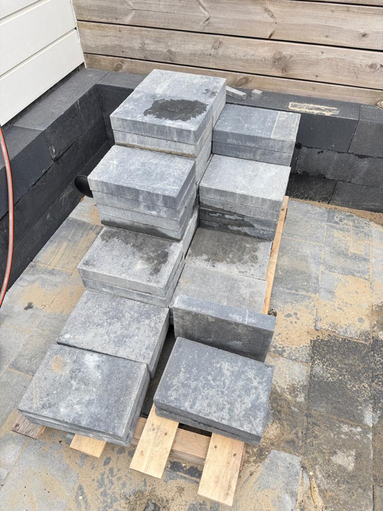 Nieuwe Terrastegels 3,4m2, Ophalen, Zo goed als nieuw, Minder dan 5 m², Beton