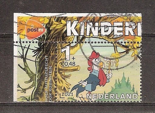 Nederland, Kinderzegel, nr.2, hoekstuk, 2021., Postzegels en Munten, Ophalen of Verzenden, Na 1940, Gestempeld