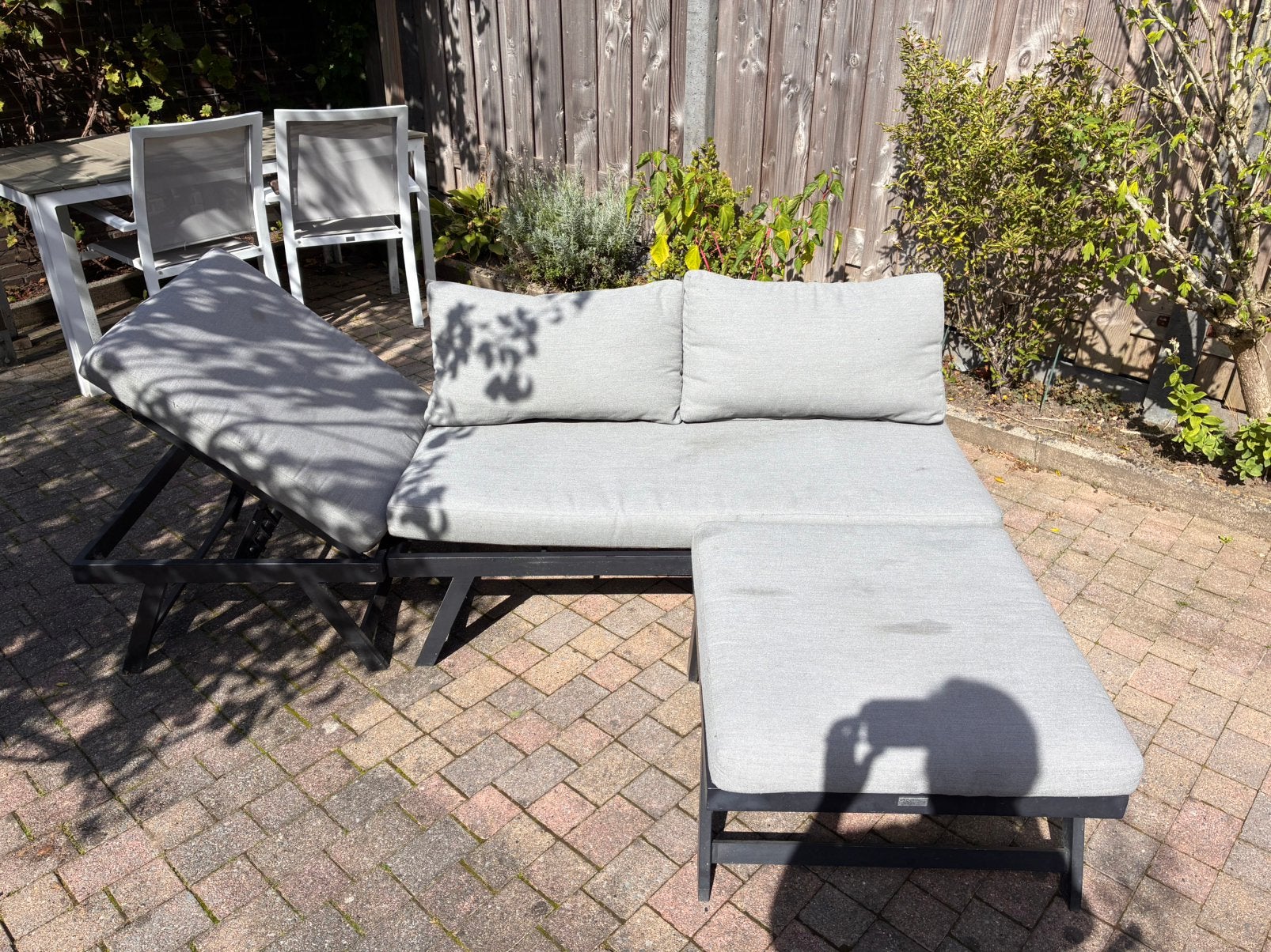 Loungebank en ligbed Vinci, Tuin en Terras, Tuinbanken, Ophalen, Gebruikt, Aluminium