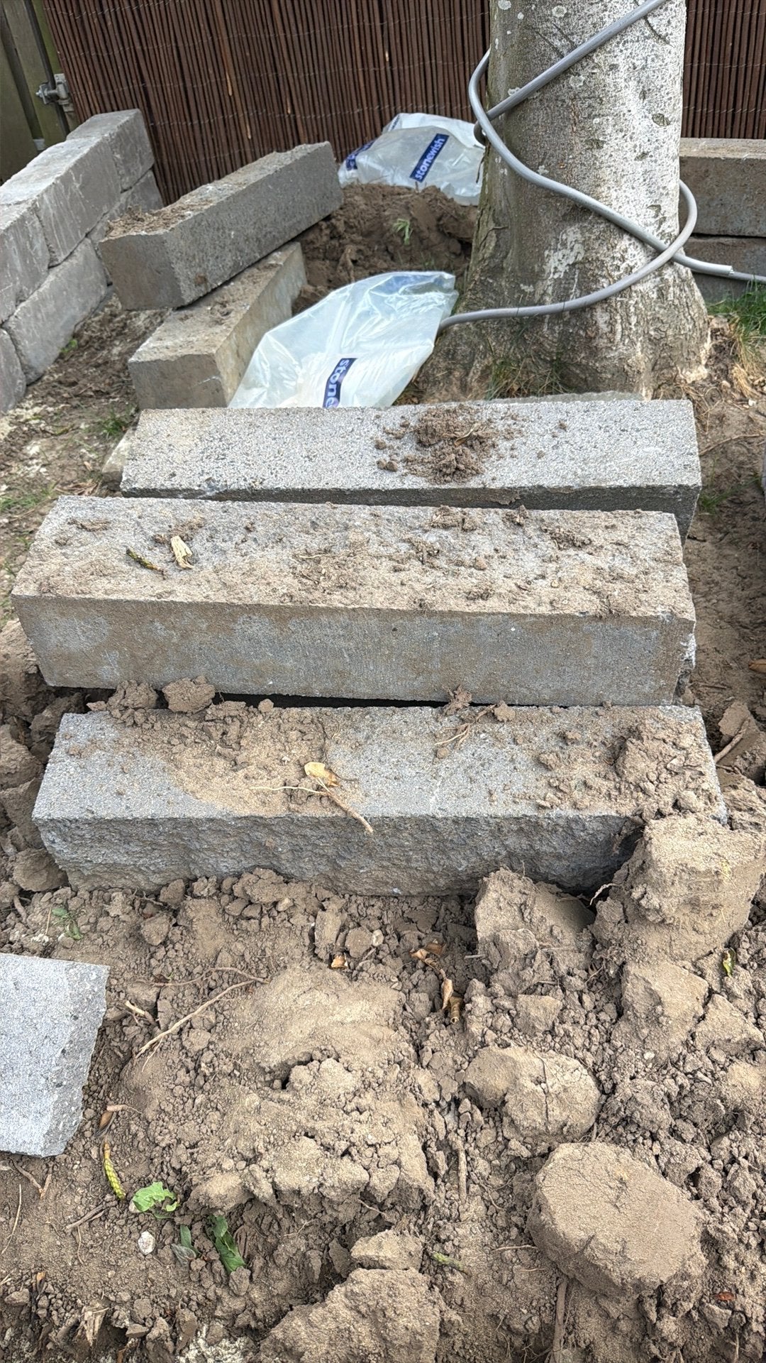 Splitrock  stapelblokken 60x12x15cm, Ophalen, Minder dan 100 cm, Minder dan 25 cm