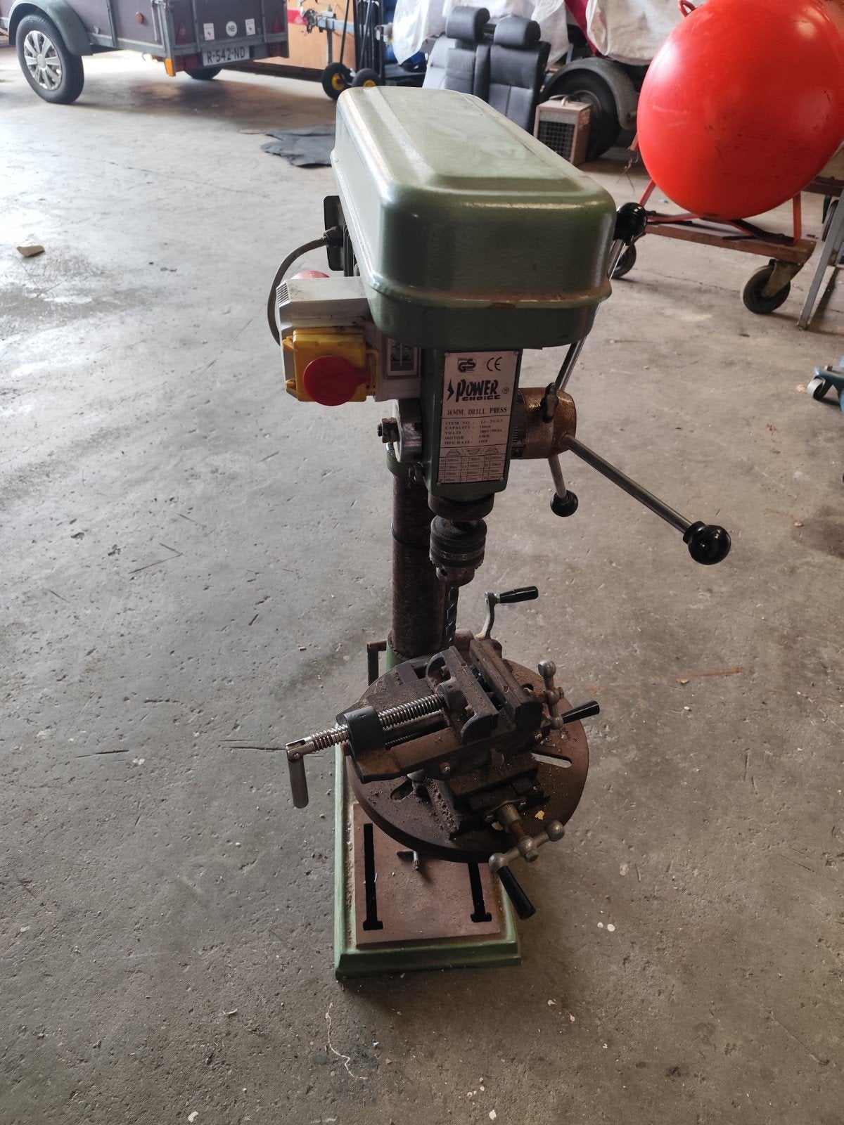 Grote Kolomboormachine Power Choice 16mm - Toerental regelba, Doe-het-zelf en Verbouw, Gereedschap | Boormachines, Ophalen, Gebruikt