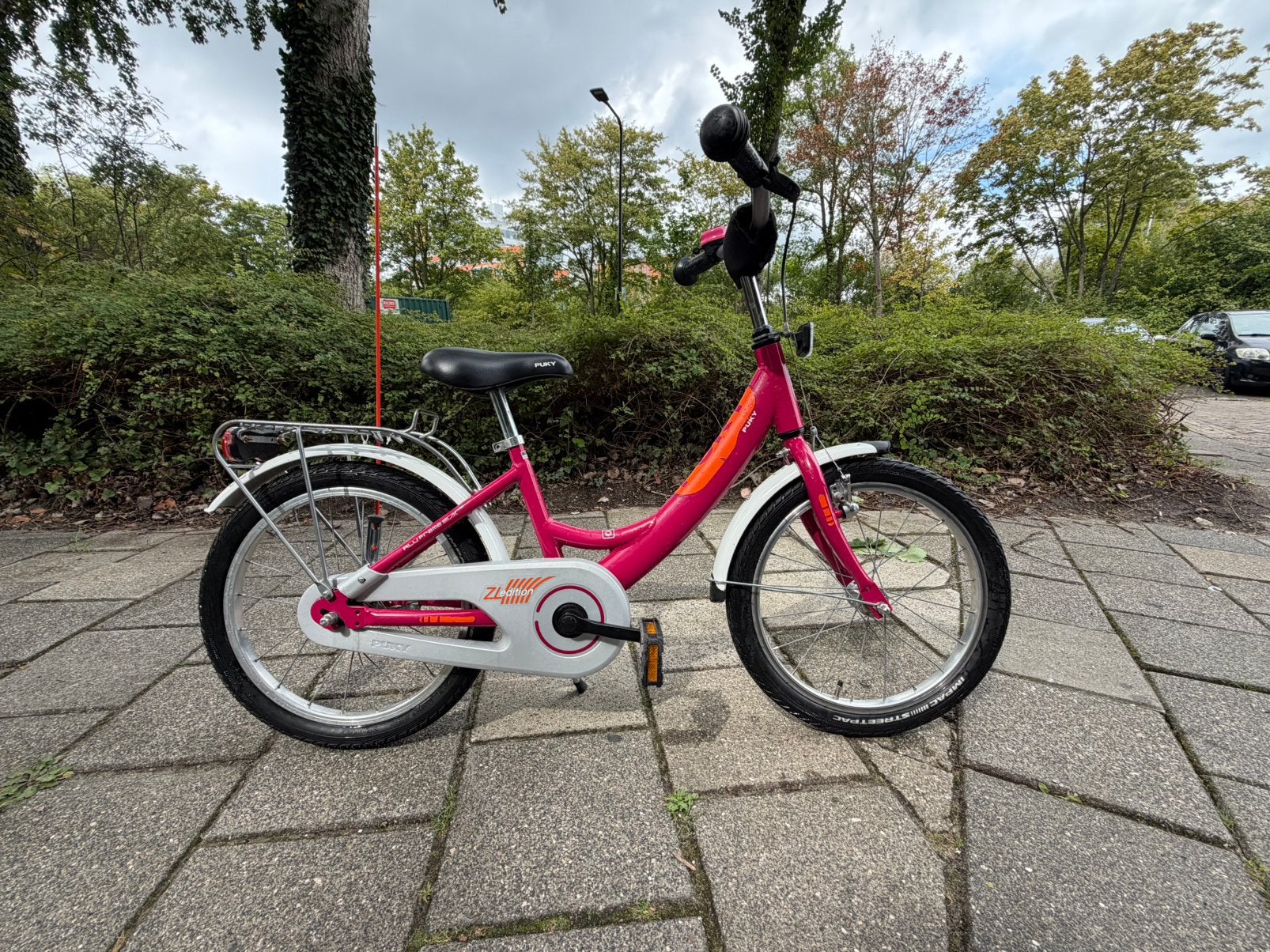 Mooie Puky ZL 18 Alu 18 inch - Altijd binnen gestaan, Ophalen, Terugtraprem, Zijwieltjes, 16 tot 20 inch