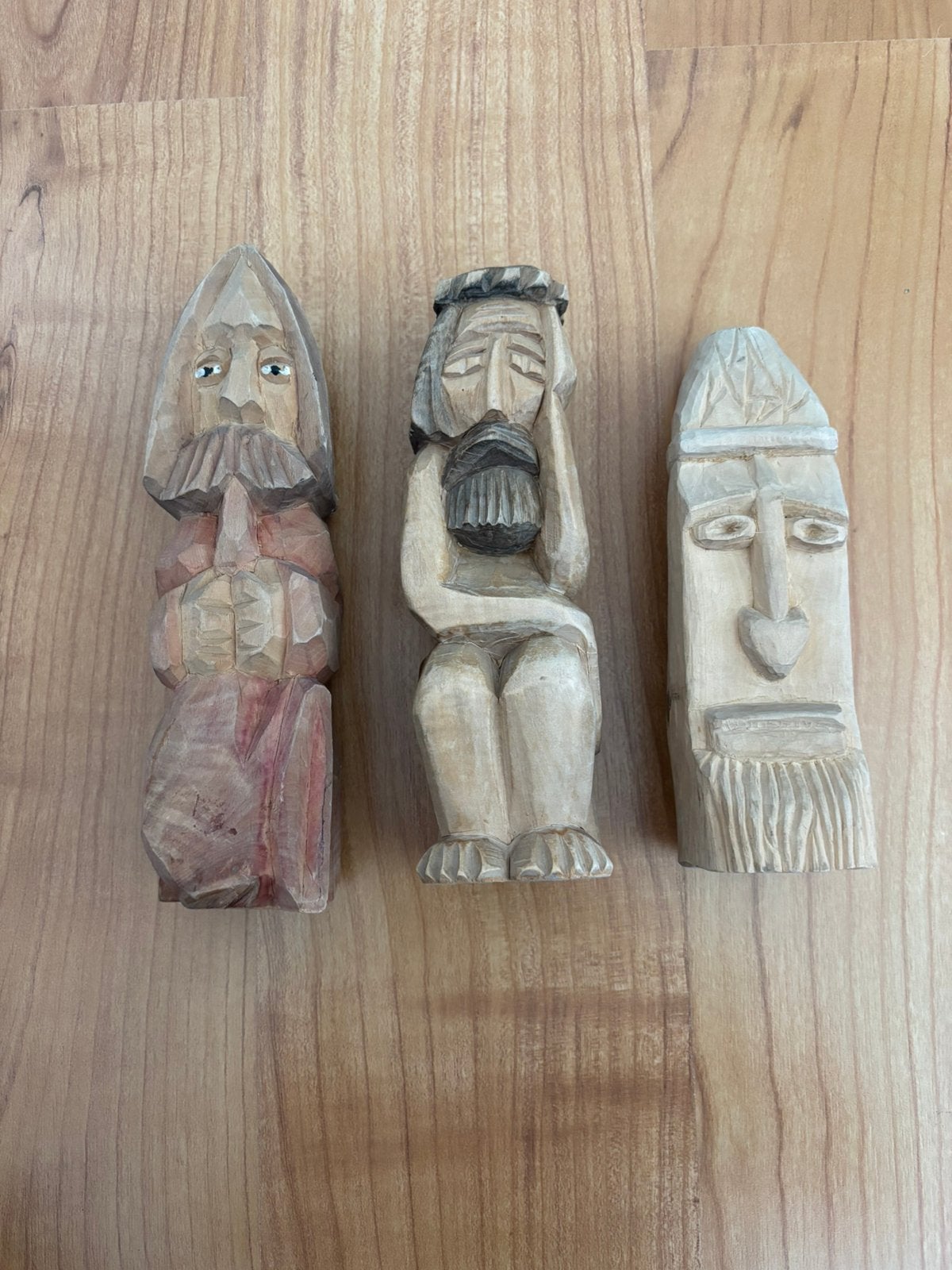 Houten beelden afrika jezus, Ophalen of Verzenden, Zo goed als nieuw