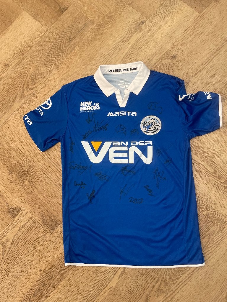 Uniek gesigneerd FC Den Bosch shirt 2018-2019, Blauw, Ophalen of Verzenden, Voetbal, Maat 56/58 (XL)