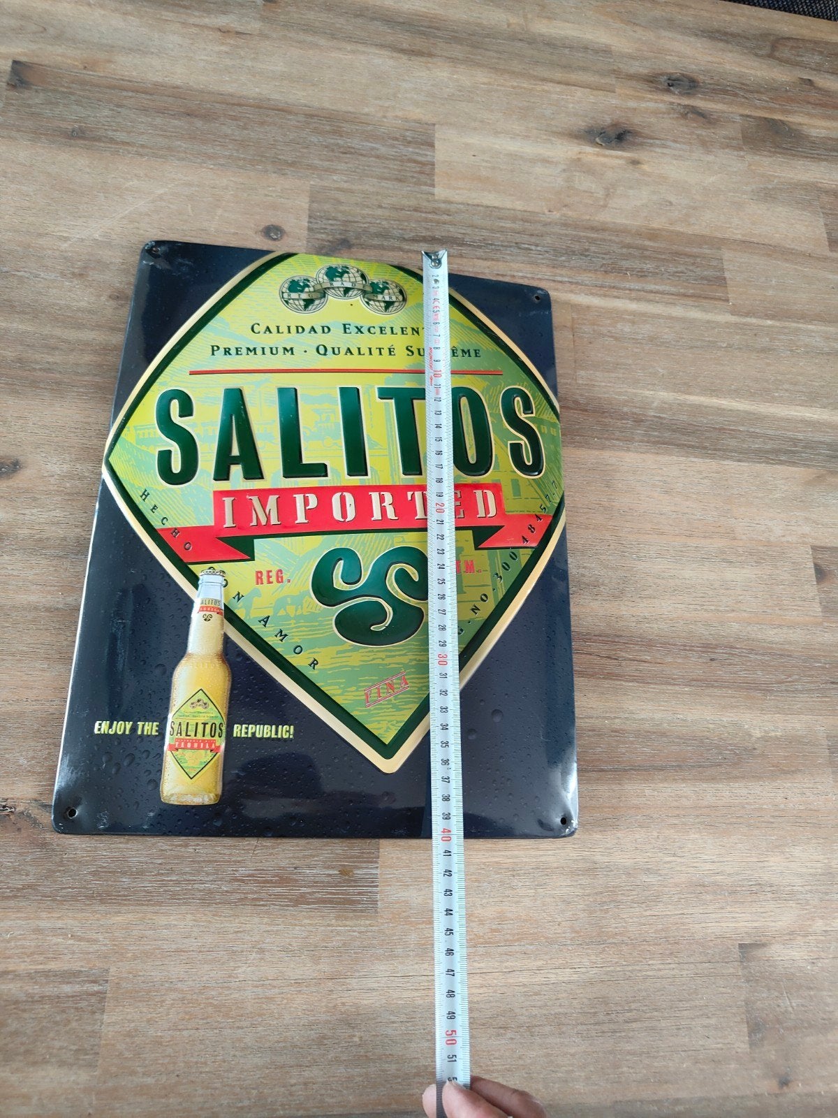 Salitos Imported Reclamebord - Vintage Look, Ophalen of Verzenden, Gebruikt, Reclamebord