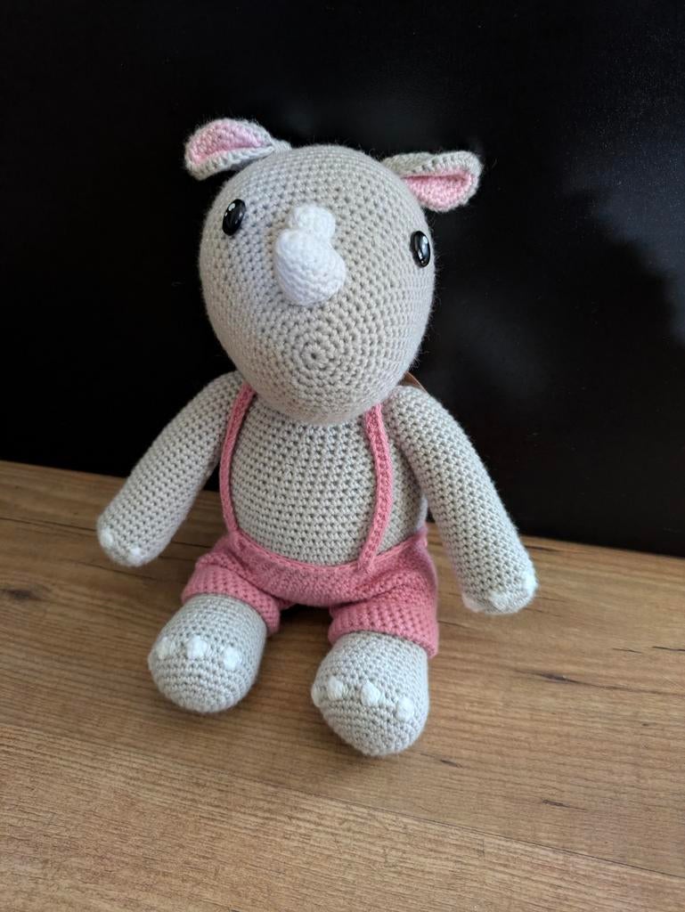 Nieuw gehaakte neushoorn knuffel, Ophalen of Verzenden