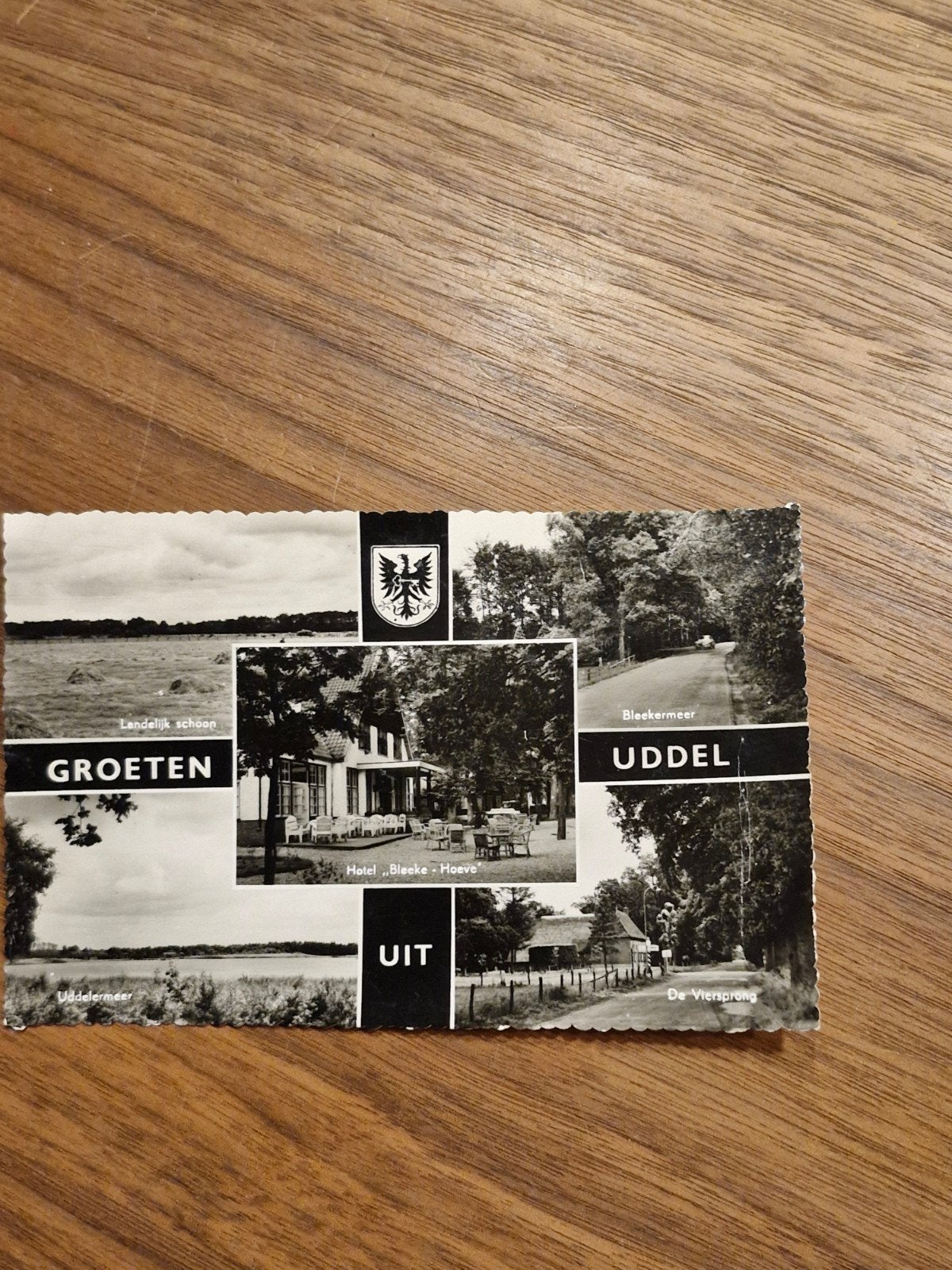 022 Oude Ansichtkaart Uddel - Gelopen 1953, Ophalen of Verzenden, 1940 tot 1960, Gelopen, Gelderland