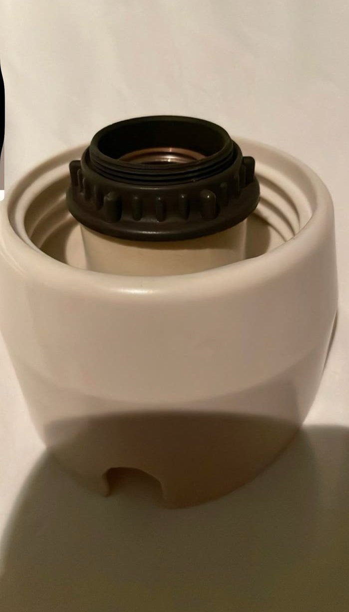 Schroefrand S en M met/zonder fitting voor bollamp, Ophalen of Verzenden, Gebruikt