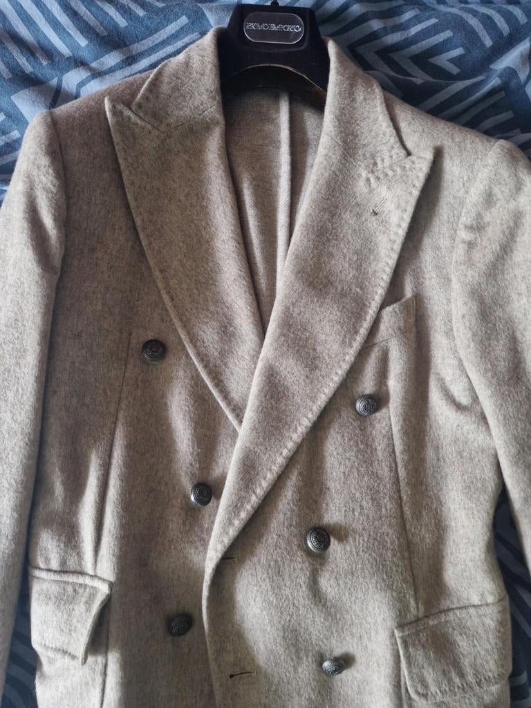 Primo Emporio wollen overjas - Maat 46, Beige, Ophalen of Verzenden, Zo goed als nieuw, Primo Emporio