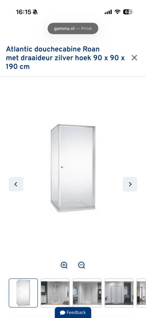Douchecabine 90x90, Ophalen, 75 cm of meer, Overige typen, Nieuw