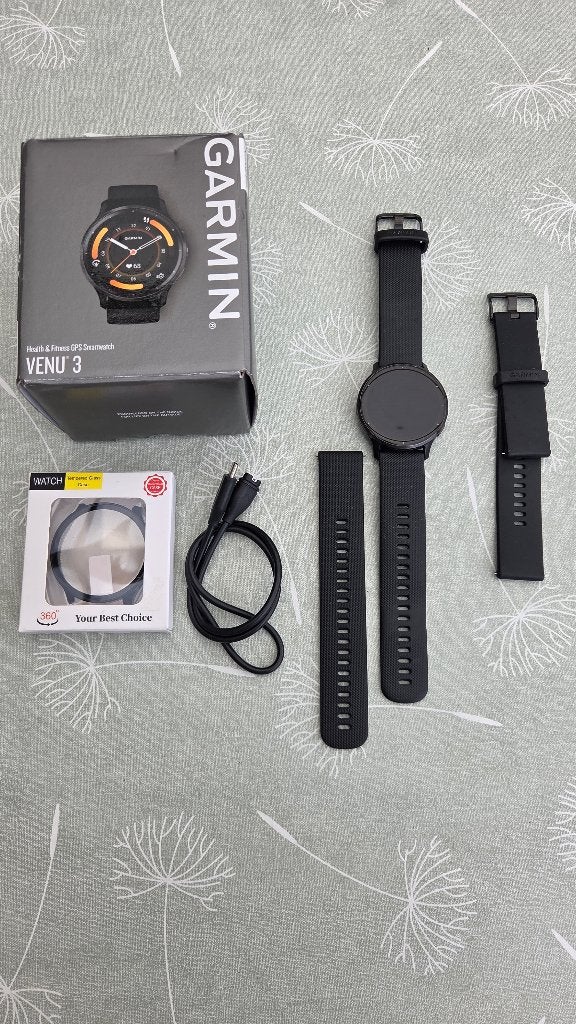 Garmin Venu 3, Ophalen, Zwart, Garmin, Zo goed als nieuw