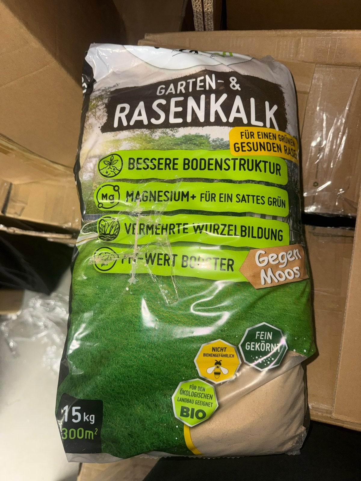 2x Gazon- & Rasenkalk 15kg - Tegen Mos & Voor Groen Gr, Ophalen, Mest