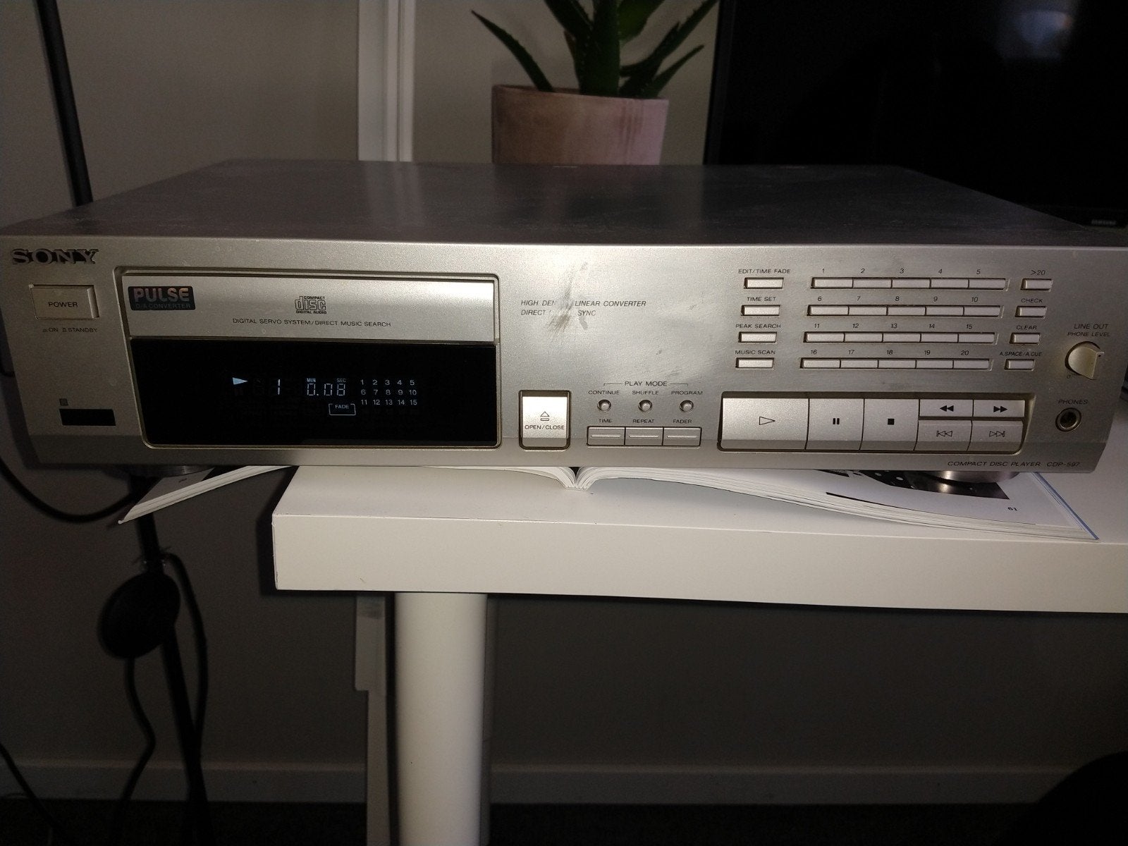 Sony CDP-597 CD Speler - Uitstekende Staat, Audio, Tv en Foto, Cd-spelers, Ophalen, Zo goed als nieuw, Sony