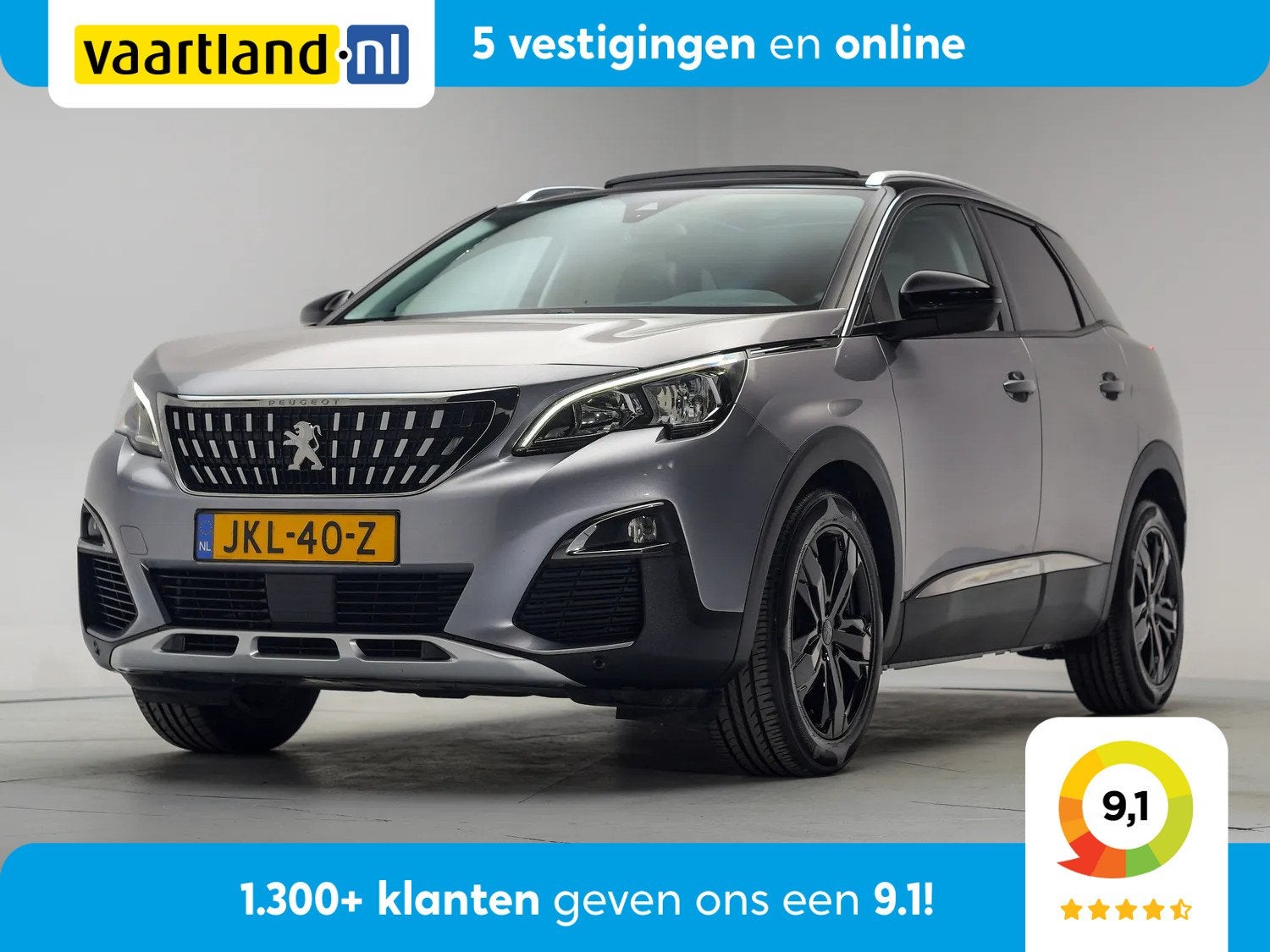 Peugeot 3008 1.2 Allure [ Schuif/kanteldak Navi Apple/Androi, Auto's, Voorwielaandrijving, Gebruikt, 1225 kg, 1199 cc
