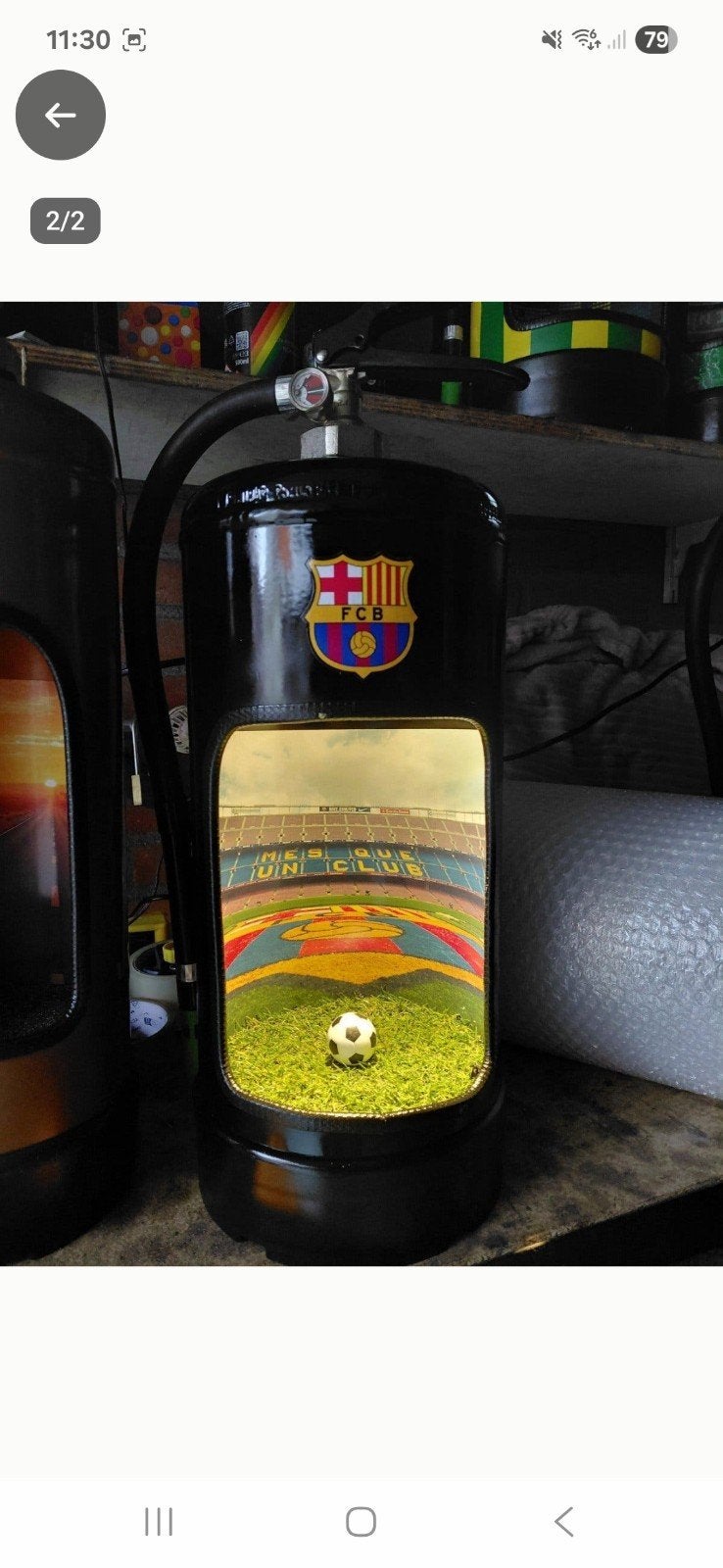 lampen van voetbalclub    geheel naar wens gemaakt, Overige kleuren, Ophalen of Verzenden, Zo goed als nieuw, GU10