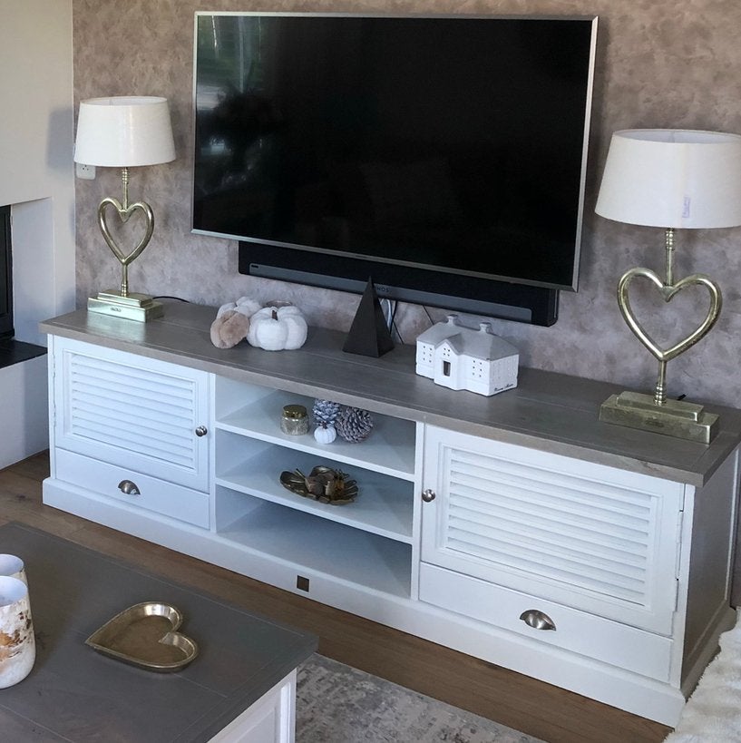 Riviera Maison tv kast, Gebruikt, 150 tot 200 cm, Minder dan 100 cm, 25 tot 50 cm