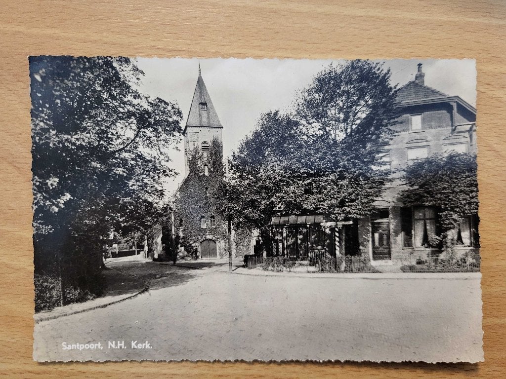 ansicht SANTPOORT kerk, Ophalen of Verzenden, Voor 1920, Noord-Holland