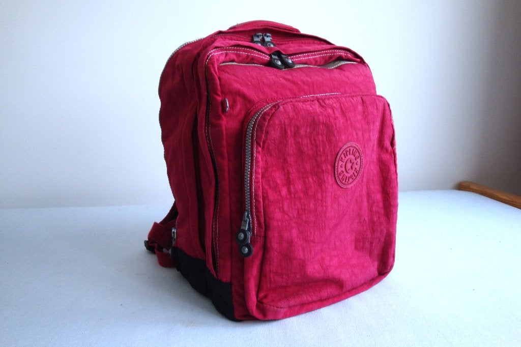 Kipling rugzak knalroze inclusief laptopvak, Kipling, 25 tot 40 cm, Ophalen of Verzenden, Zo goed als nieuw