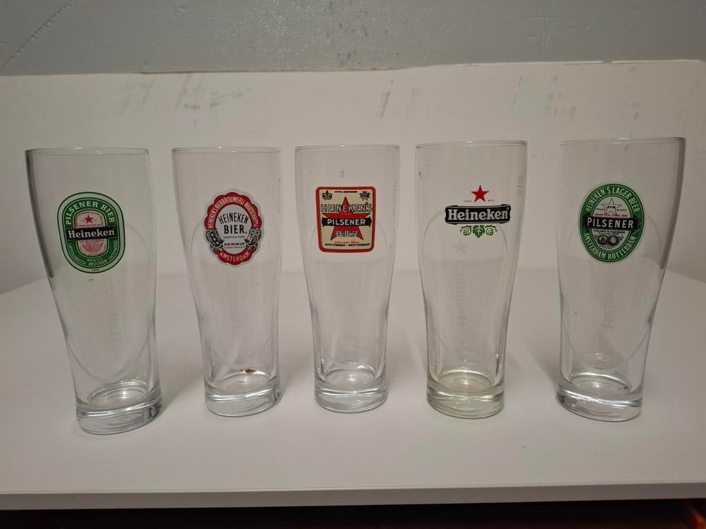 Heineken glazen, Ophalen of Verzenden, Zo goed als nieuw, Bierglas
