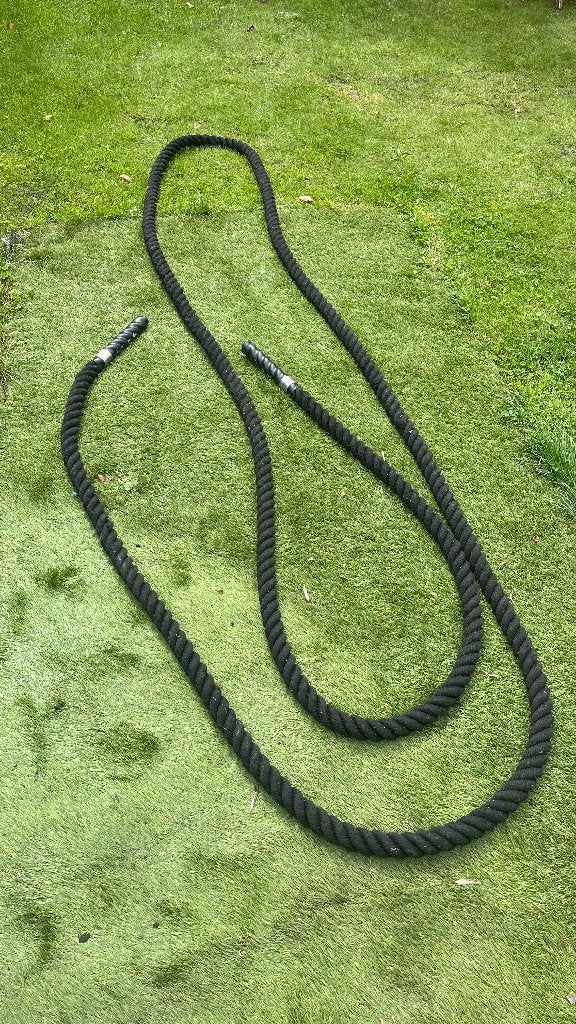 Battle rope / power rope 40mm zwart | Sport, Ophalen, Gebruikt, Buik, Battle rope