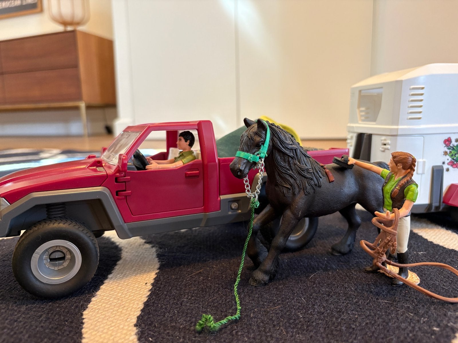 Schleich Horse Club Pick-up met paardentrailer, Ophalen of Verzenden, Zo goed als nieuw